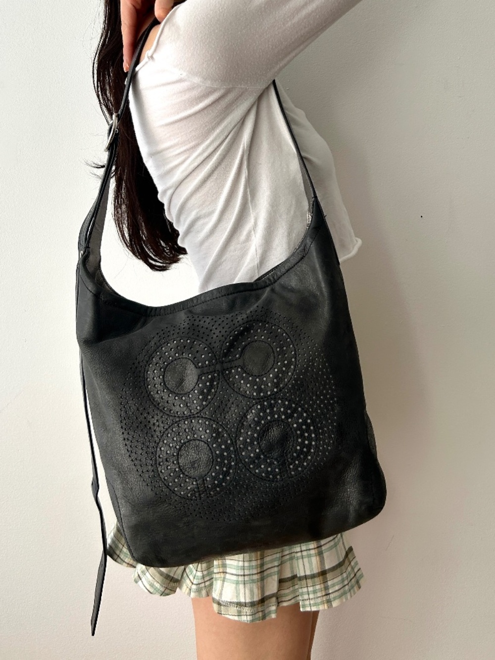 Coach Audrey Shoulder Bag/Crossbody with Op-Art Logo